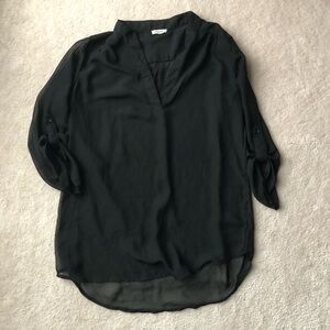 ARDENE - Sheer black blouse size large